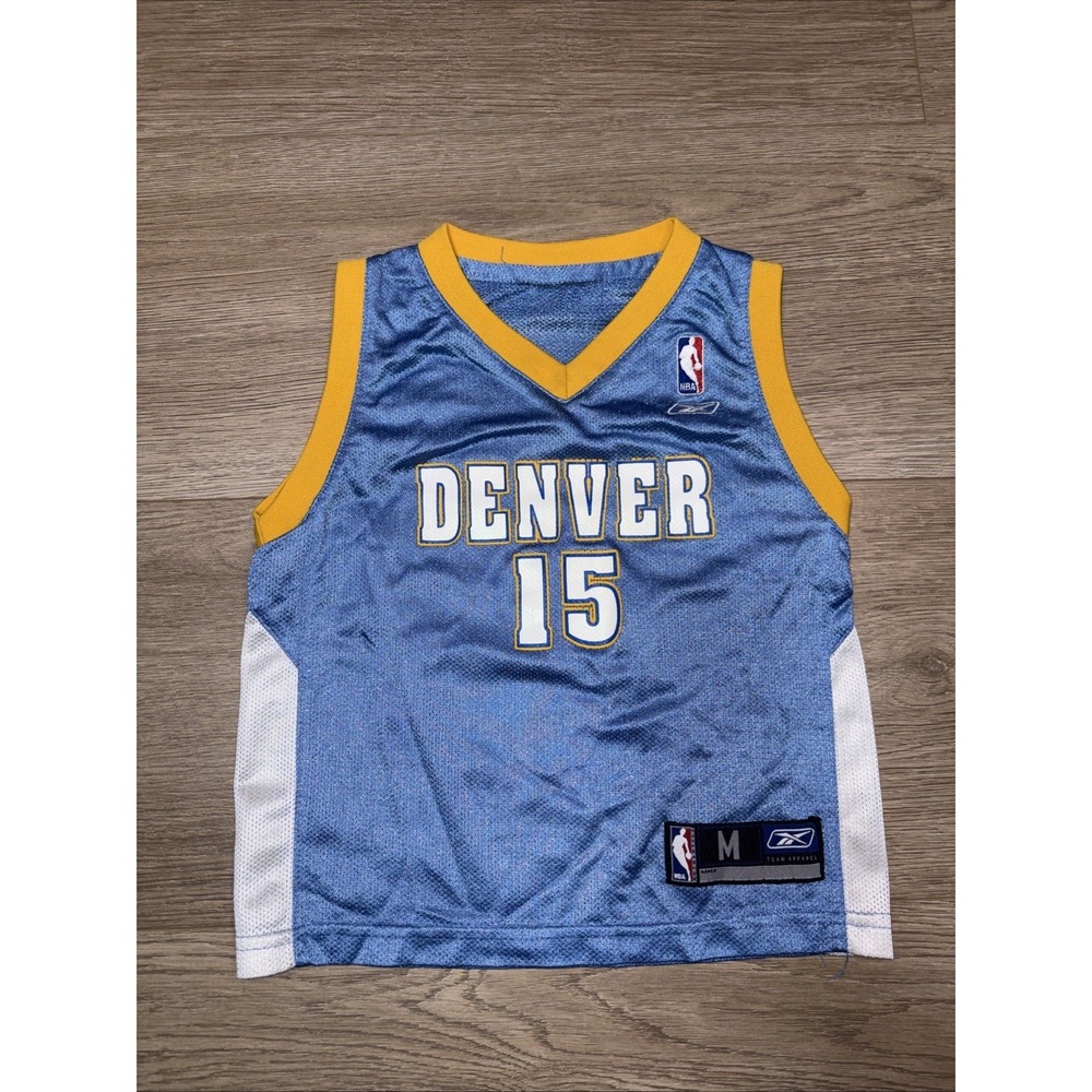 Carmelo Anthony Jersey Youth M Blue Reebok Denver Nuggets NBA Basketball
